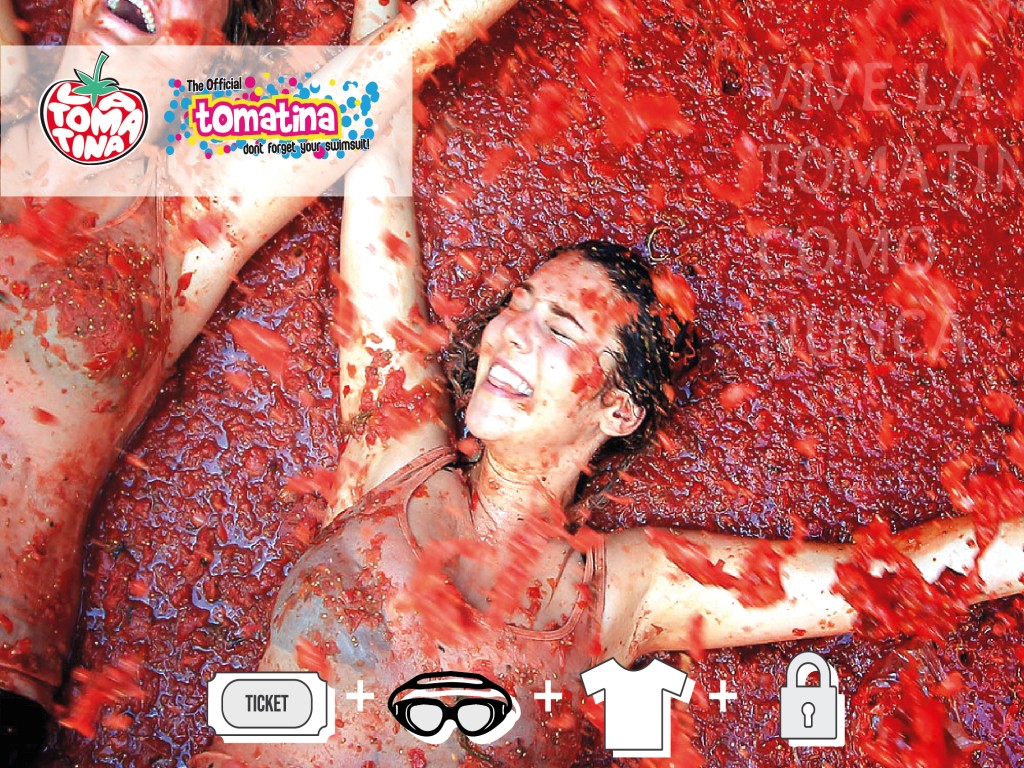 Tomatina 2023 Ticket + T-Shirt+ Accessories for the Battle + Locker + Tomatina Party&nbsp;35&euro;
